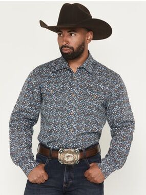 Wrangler Retro Menβs Floral Western Button-Down Shirt